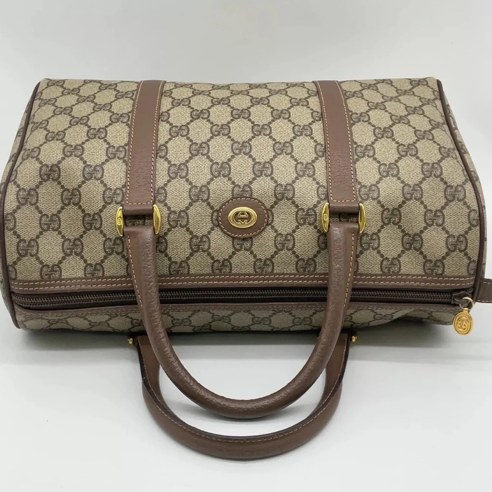 Authentic GUCCI GG Supreme Boston Bag - Picture 5 of 13